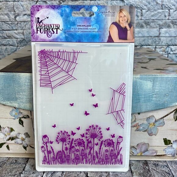 Crafters Companion NWT Embossing Folder Enchanted Forest Dreamland Design - Picture 1 of 4